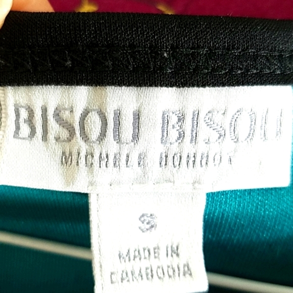 Peplum Sleeveless Tank Top Drop Waist Teal black Trim Stretch Snatched Hourglass - Picture 7 of 8